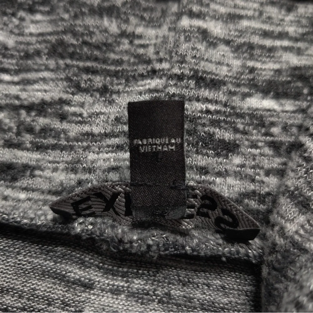 Express Marled Gray Hoodie Mini Dress Knit Sweater Hooded Heather - Picture 5 of 9